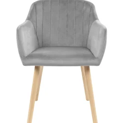 Alberte velour lysegrå