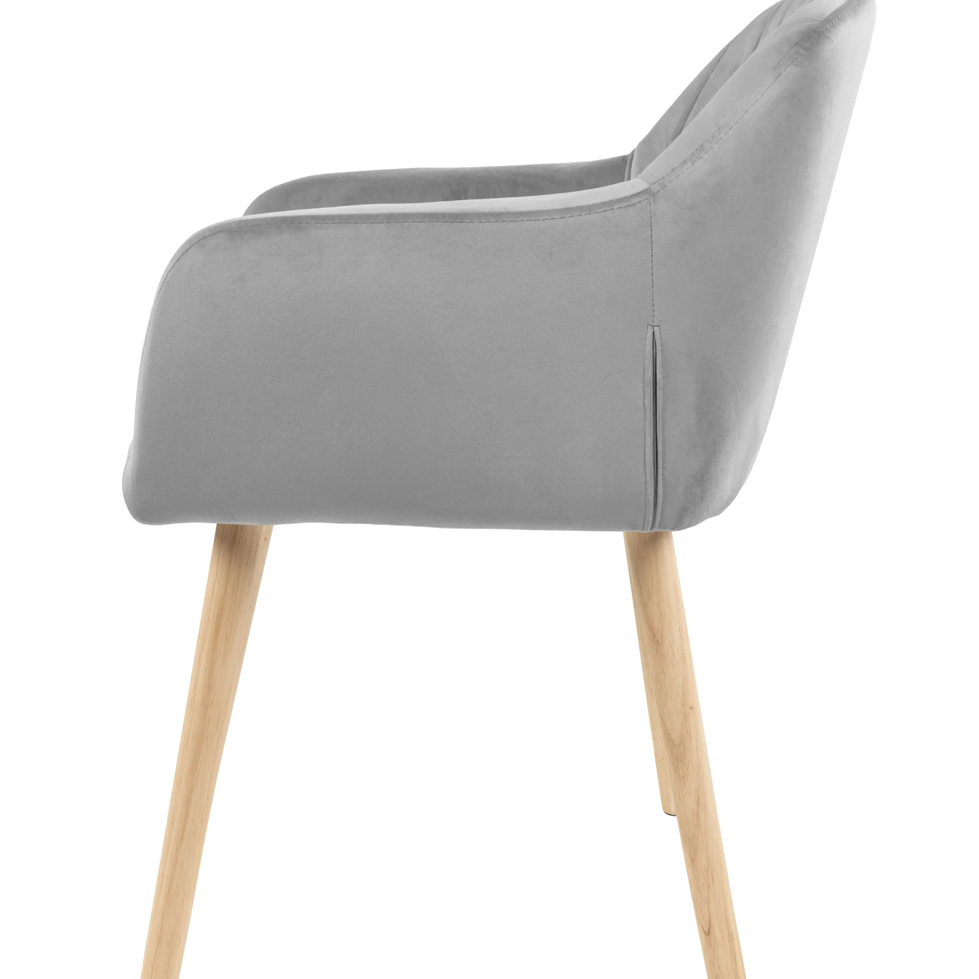 Alberte velour lysegrå