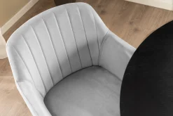 Alberte velour lysegrå