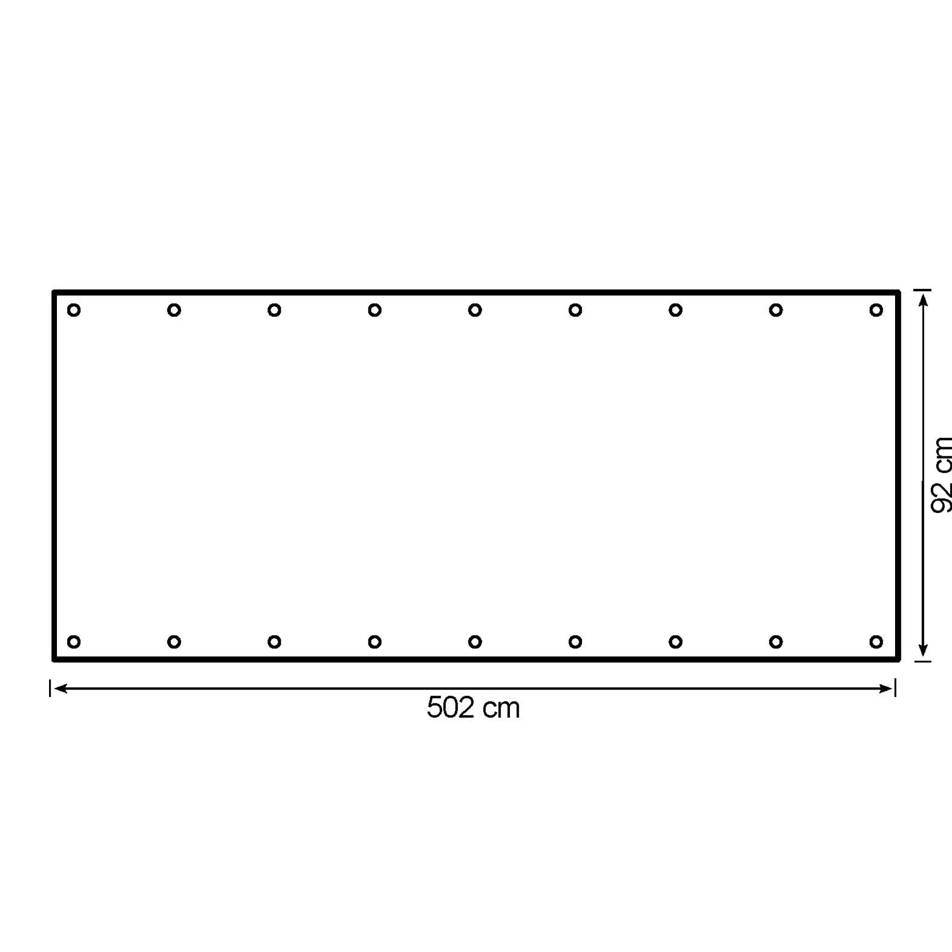 Altansejl 502x92cm creme