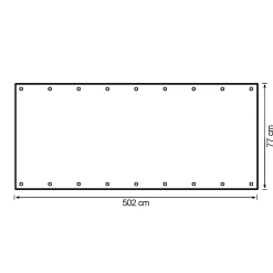 Altansejl 502x77cm creme