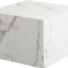 Avery sofabord i hvid marmorprint 58x58x40cm