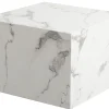 Avery sofabord i hvid marmorprint 50x50x35cm