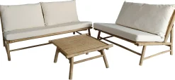Bambus loungesæt beige