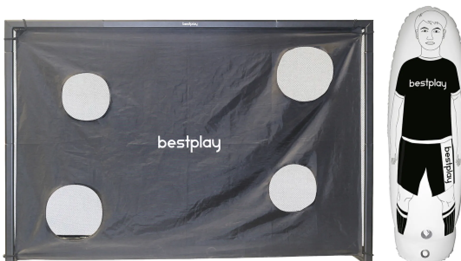 Bestplay fodboldmål 150x100cm + air dummy