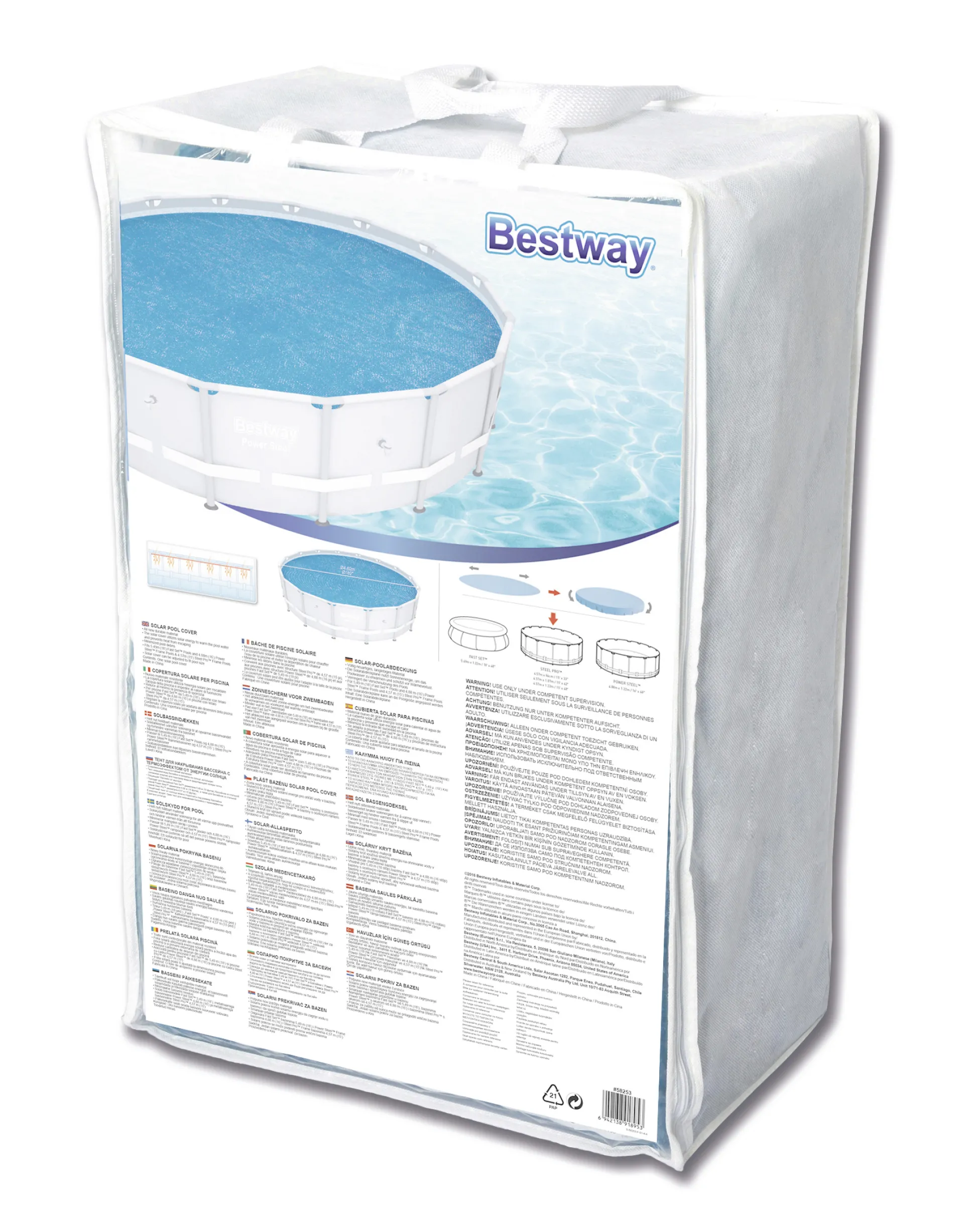 Bestway termocover til pool ø457/ø488 cm