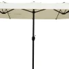 Dobbelt parasol beige 2,7x4,6m
