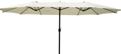 Dobbelt parasol beige 2,7x4,6m