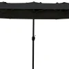 Dobbelt parasol sort 2,2x4m