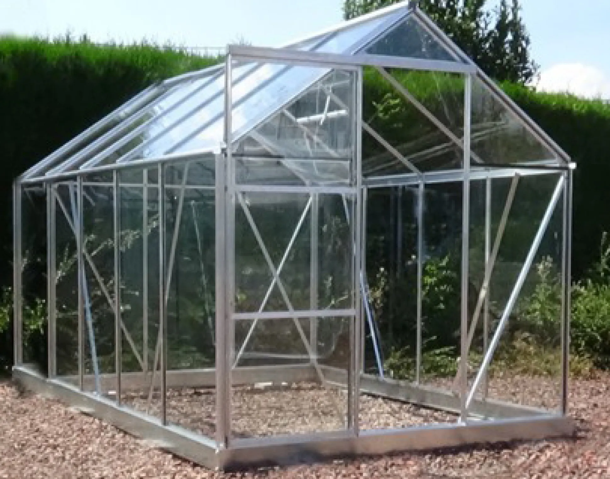 Drivhus glas sølv 5,97m2