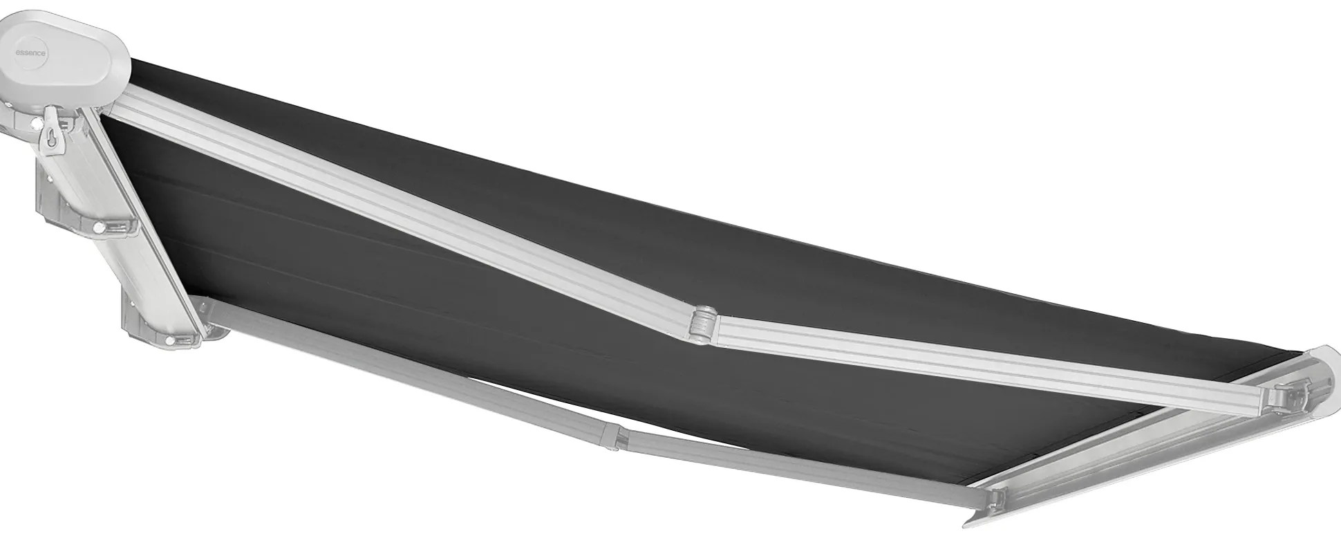Elektrisk markise lukket 400x300cm antracitgrå/hvid