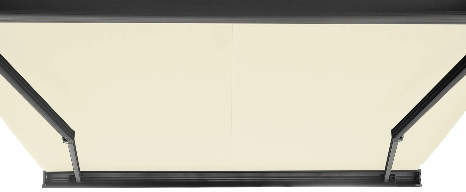 Elektrisk markise lukket 300x250cm creme/antracitgrå