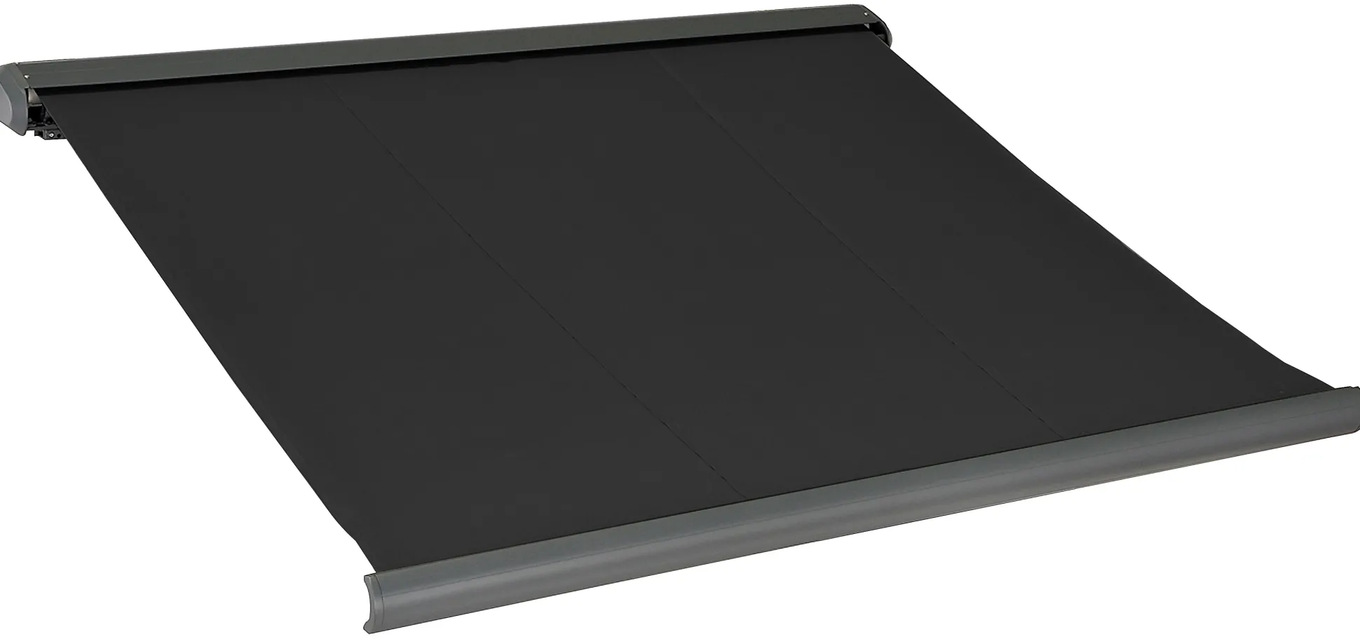 Elektrisk markise lukket 350x300cm sort/antracitgrå