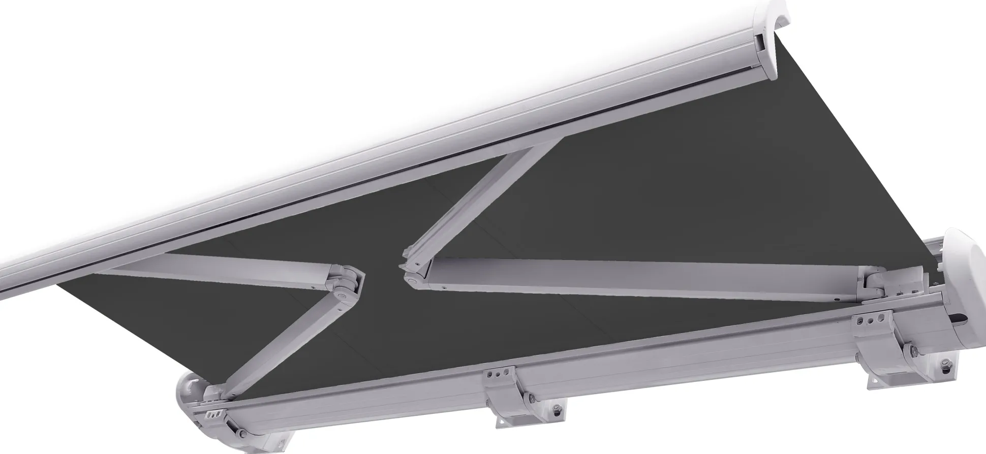 Elektrisk markise lukket 450x300cm antracitgrå/hvid