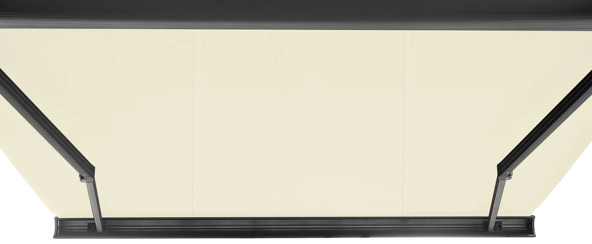 Elektrisk markise lukket 450x300cm creme/antracitgrå