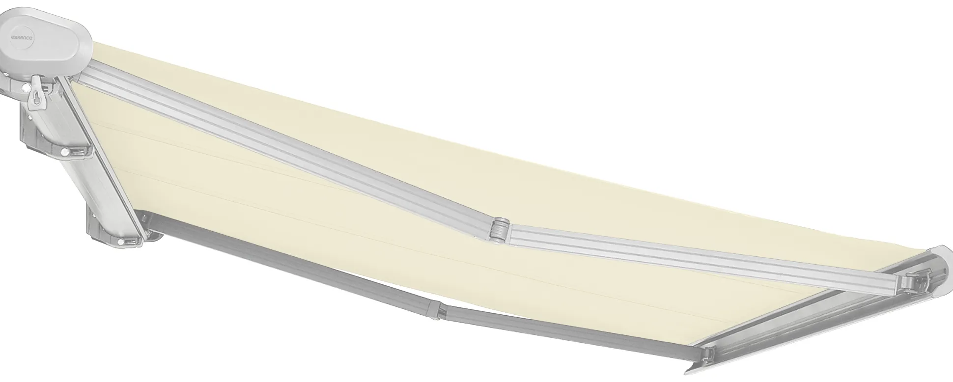 Elektrisk markise lukket 450x300cm creme/hvid