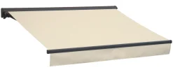 Essence åben elektrisk markise 300x250cm creme/antracitgrå
