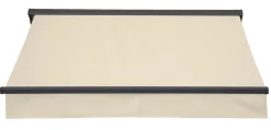 Essence åben elektrisk markise 350x300cm creme/antracitgrå