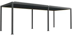 Essence elektrisk LED pergola med lameltag 600x300cm antracit