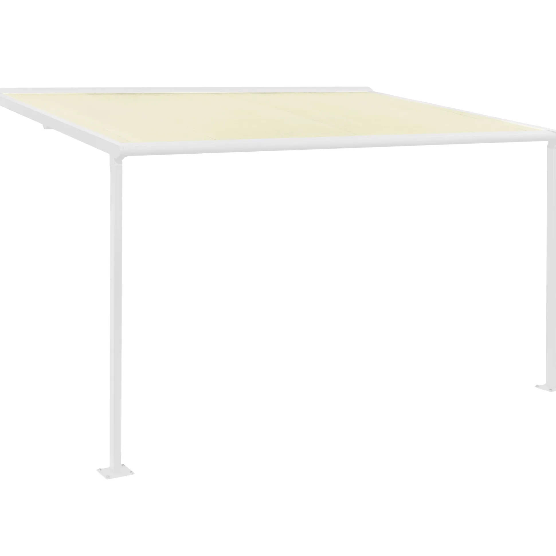 Essence elektrisk pergola markise 400x300cm hvid/creme