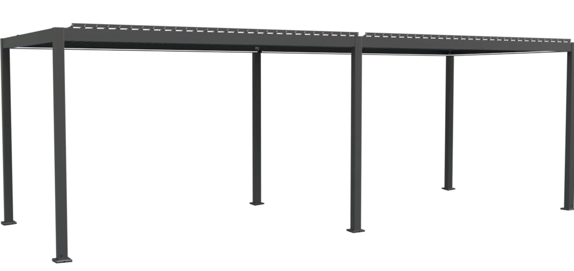 Essence elektrisk pergola med lameltag 600x300cm antracit