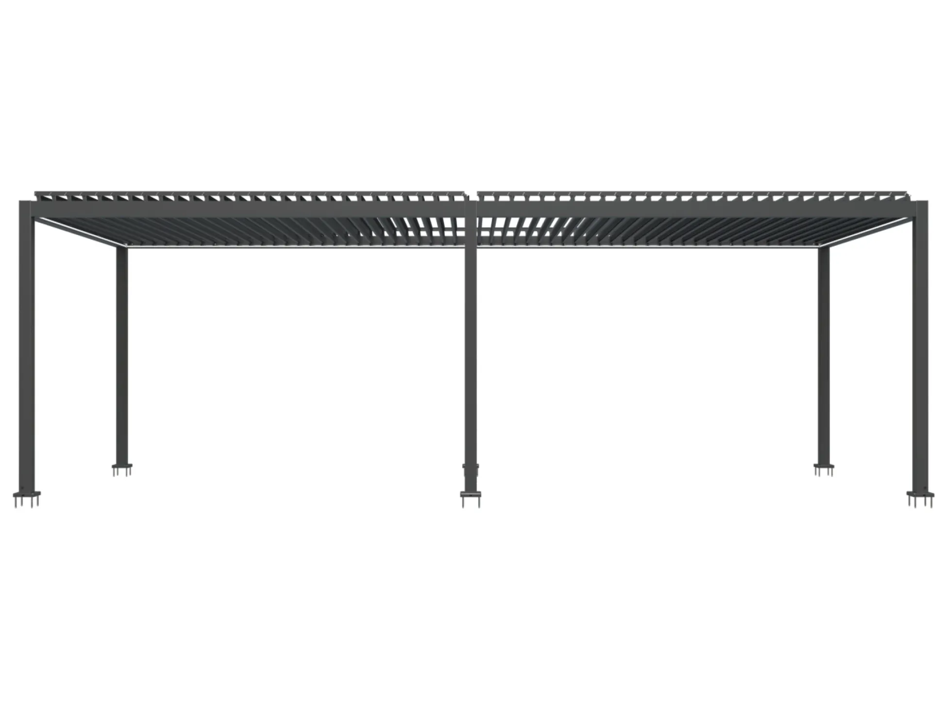 Essence elektrisk pergola med lameltag 600x300cm antracit