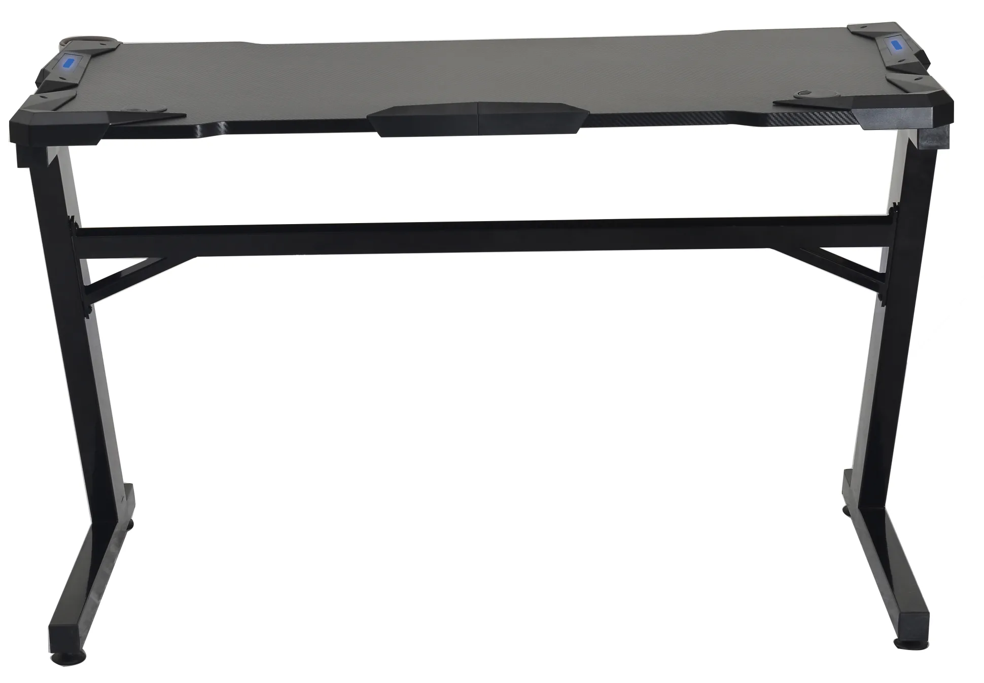 Exracer med LED 117x66x75cm sort/sort