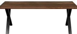 Firenze med krydsben 200x95x74cm eg smoked/sort