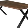 Firenze med krydsben 200x95x74cm eg smoked/sort