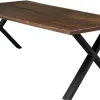 Firenze med krydsben 220x95x74cm eg smoked/sort
