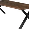 Firenze med krydsben 240x95x74cm eg smoked/sort