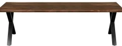 Firenze med krydsben 240x95x74cm eg smoked/sort