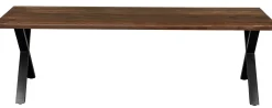 Firenze med krydsben 240x95x74cm eg smoked/sort