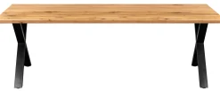 Firenze med krydsben 220x95x74cm natur/sort