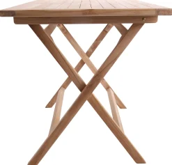 Foldbar havebord teaktræ 70x120x75,5cm