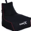 Gamer sækkestol sort/rød 82x76x73cm