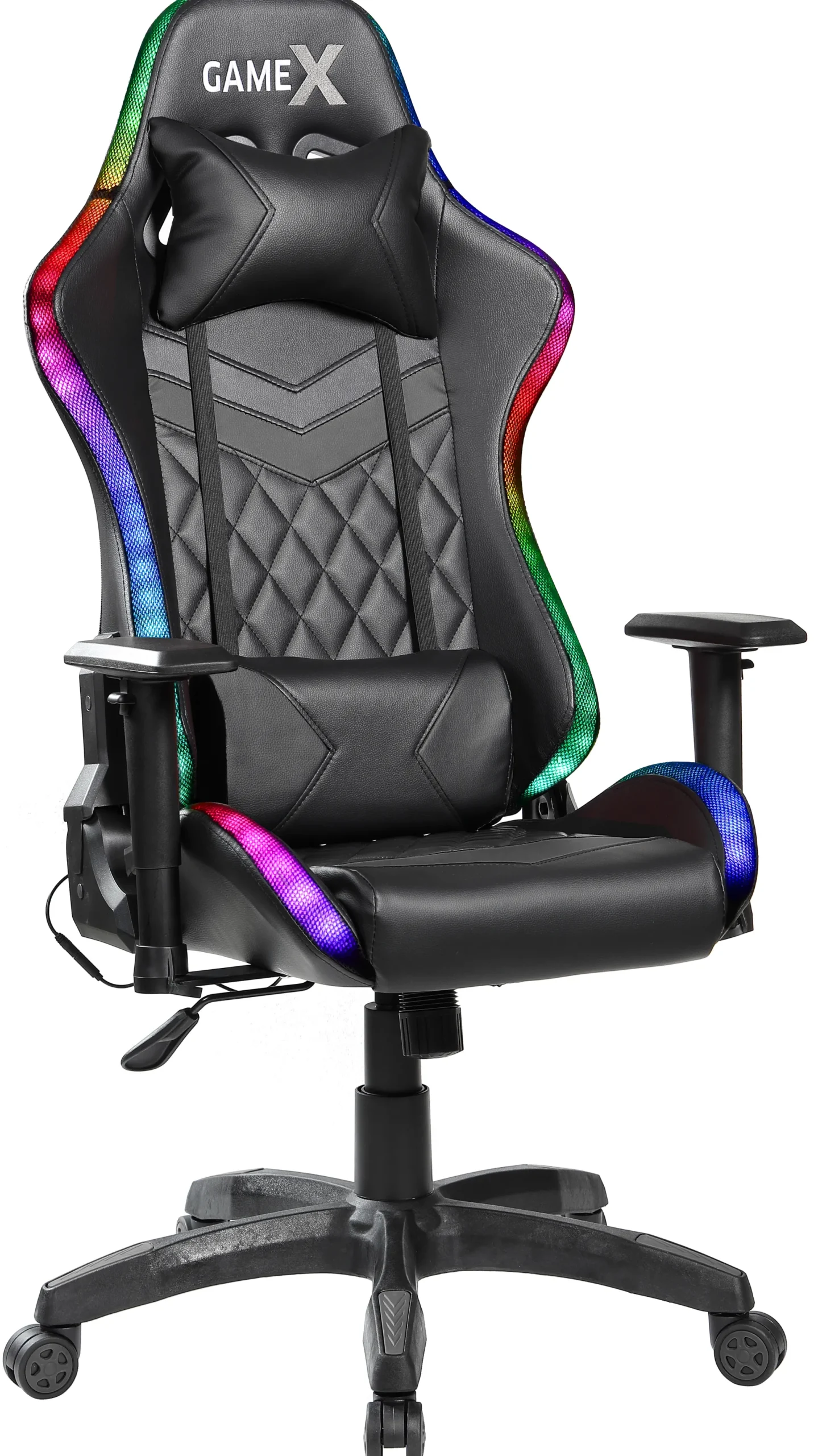 GameX Lopez LED kunstlæder sort/sort