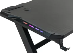 GameX med LED 120x60cm sort/sort