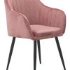 Helle velour rosa/sort
