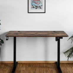 Hæve sænkebord mørkebrun 120x60cm