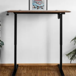 Hæve sænkebord mørkebrun 120x60cm