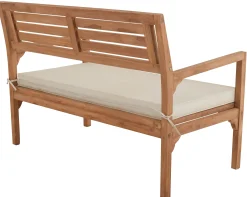 India bænk i teaktræ med hynde 120x70x89cm