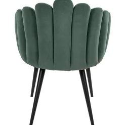 Jasmin velour mørkegrøn/sort
