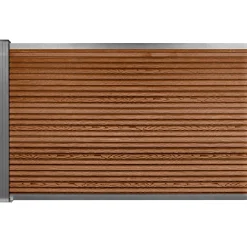 Komposithegn med 1 stolpe 120cm brun/grå