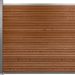 Komposithegn med 1 stolpe 164cm brun