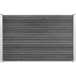 Komposithegn med 2 stolper 120cm antracitgrå/alu