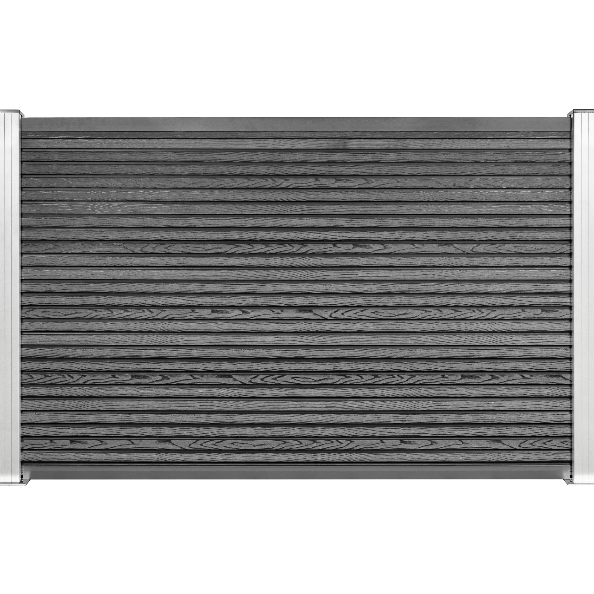 Komposithegn med 2 stolper 120cm antracitgrå/alu