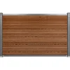 Komposithegn med 2 stolper 120cm brun/grå