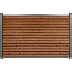 Komposithegn med 2 stolper 120cm brun/grå