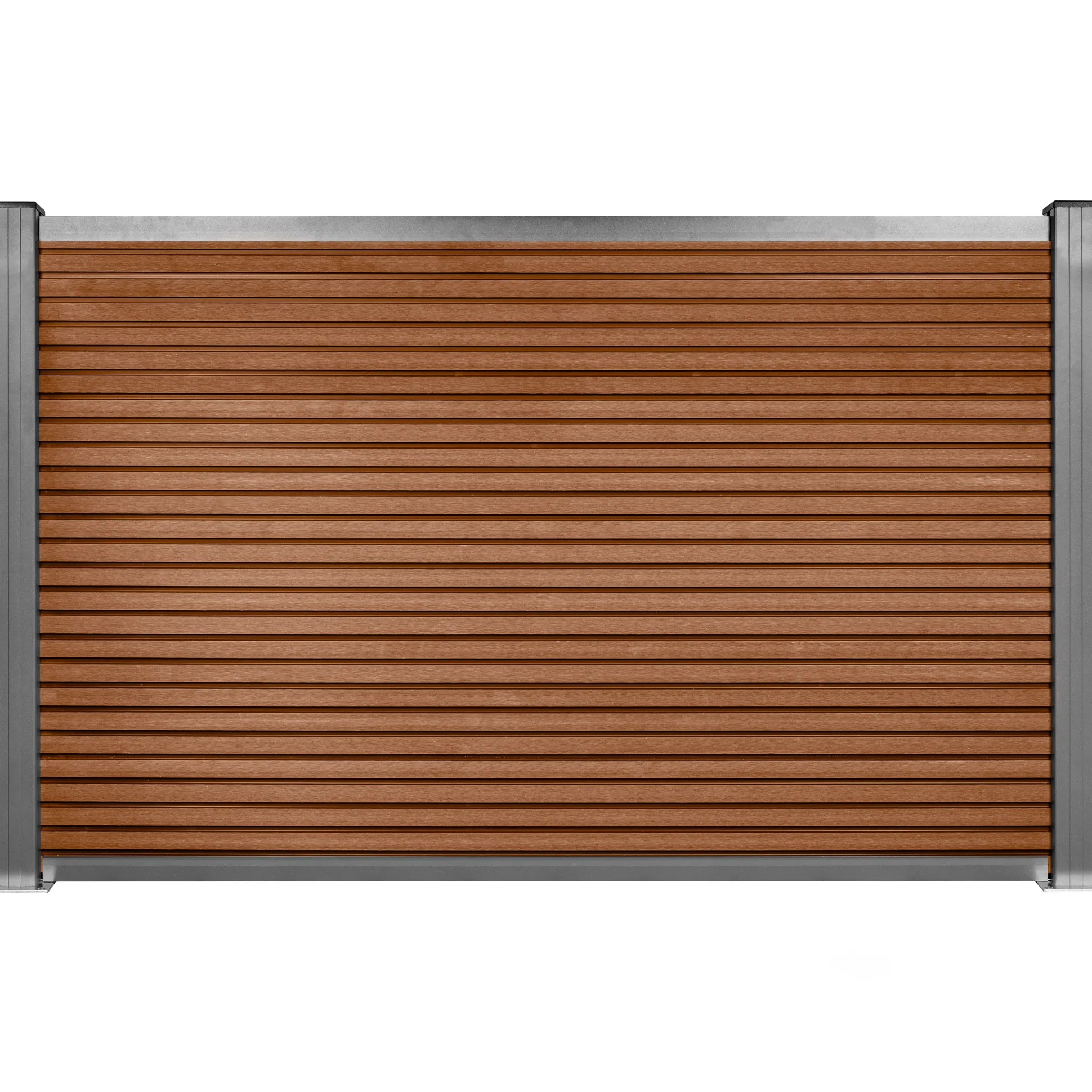 Komposithegn med 2 stolper 120cm brun/grå